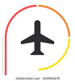 Aircraft Vector icon . Lorem Ipsum Illustration design