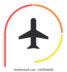 Aircraft Vector icon . Lorem Ipsum Illustration design