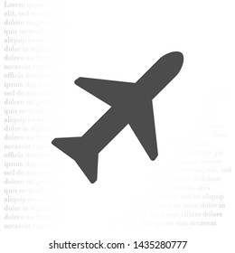 Aircraft Vector icon . Lorem Ipsum Illustration design
