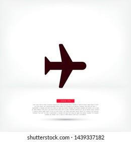 Aircraft Vector icon . Lorem Ipsum Illustration design