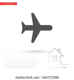 Aircraft Vector icon . Lorem Ipsum Illustration design