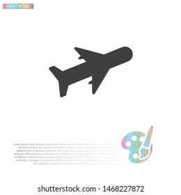 Aircraft Vector icon . Lorem Ipsum Illustration design