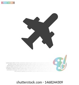 Aircraft Vector icon . Lorem Ipsum Illustration design