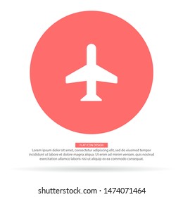 Aircraft Vector icon . Lorem Ipsum Illustration design