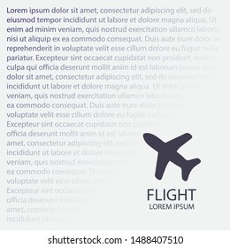Aircraft Vector icon . Lorem Ipsum Illustration design