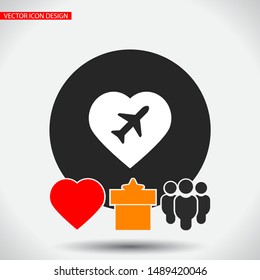 Aircraft Vector icon . Lorem Ipsum Illustration design