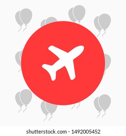 Aircraft Vector icon . Lorem Ipsum Illustration design