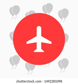 Aircraft Vector icon . Lorem Ipsum Illustration design