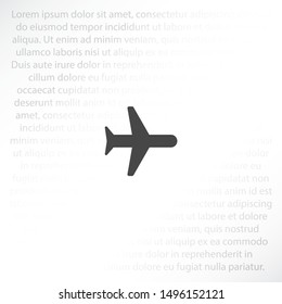 Aircraft Vector icon . Lorem Ipsum Illustration design