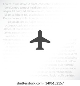 Aircraft Vector icon . Lorem Ipsum Illustration design