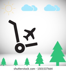 Aircraft Vector icon . Lorem Ipsum Illustration design