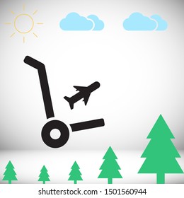 Aircraft Vector icon . Lorem Ipsum Illustration design