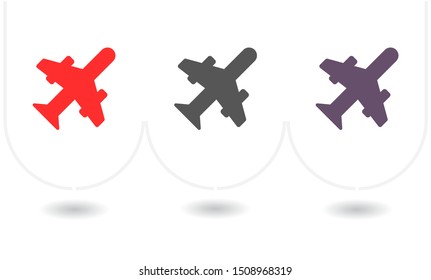 Aircraft Vector icon . Lorem Ipsum Illustration design