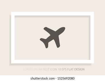 Aircraft Vector icon . Lorem Ipsum Illustration design