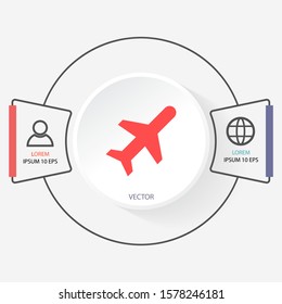 Aircraft Vector icon . Lorem Ipsum Illustration design