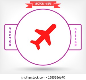 Aircraft Vector icon . Lorem Ipsum Illustration design