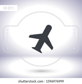 Aircraft vector icon , lorem ipsum Flat design