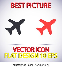 Aircraft Vector icon . Lorem Ipsum Illustration design