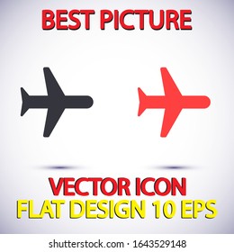 Aircraft Vector icon . Lorem Ipsum Illustration design