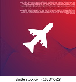 Aircraft Vector icon . Lorem Ipsum Illustration design