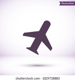Icono vectorial de la aeronave, lorem ipsum Diseño plano