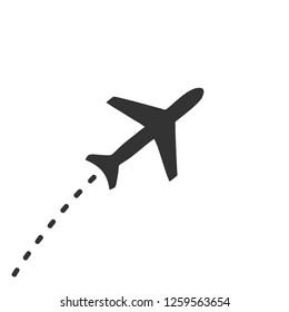 Aircraft vector icon, plane symbol