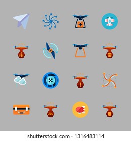 aircraft vector icon set