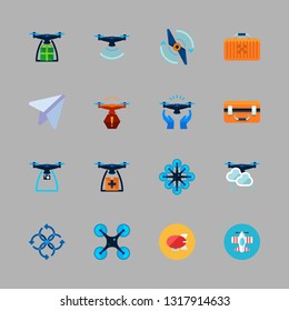 aircraft vector icon set
