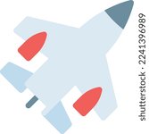 aircraft Vector illustration on a transparent background. Premium quality symmbols. Line Color vector icons for concept and graphic design. 