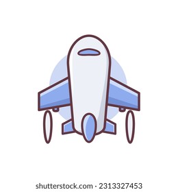 aircraft vector with outline style. icon, stickers.