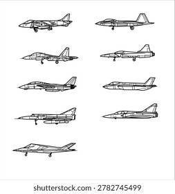 Aircraft vector sillhoutte, perfect for design element, and merchendise, laser cutting, and maetal art