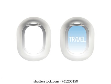 Aircraft Windows,airplane windows,window of airplane,vector illustration.