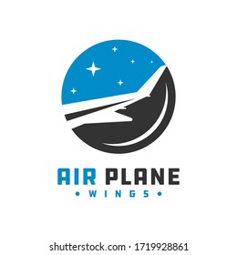 aircraft wing vector logo design