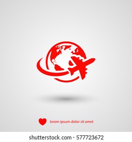 aircraft world vector icon