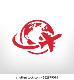 aircraft world vector icon