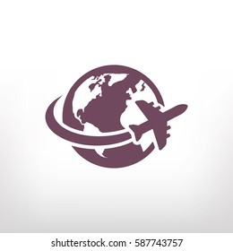 aircraft world vector icon