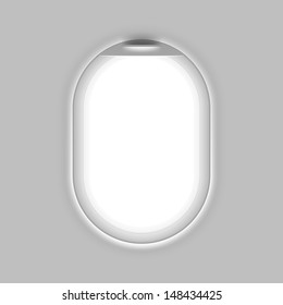 Aircraft's window. Vector.