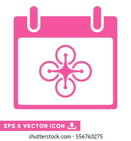 Airdrone Calendar Day icon. Vector EPS illustration style is flat iconic symbol, pink color.