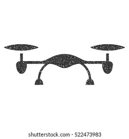 Airdrone grainy textured icon for overlay watermark stamps. Flat symbol with unclean texture. Dotted vector gray ink rubber seal stamp with grunge design on a white background.