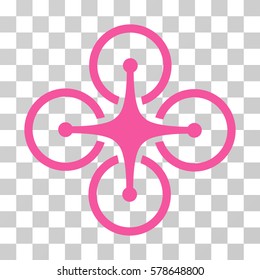 Airdrone icon. Vector illustration style is flat iconic symbol, pink color, transparent background. Designed for web and software interfaces.