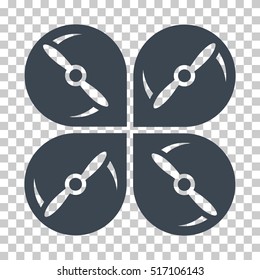Airdrone Screws Rotation EPS vector icon. Illustration style is flat iconic smooth blue symbol.