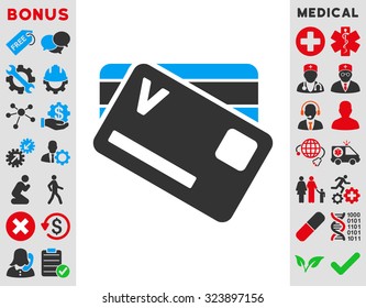 Airdrone vector icon. Style is bicolor flat symbol, blue and gray colors, rounded angles, white background.