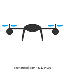 Airdrone vector icon. Style is flat symbol, rounded angles, white background.