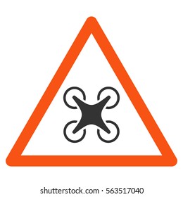 Airdrone Warning vector icon. Style is flat graphic symbol.