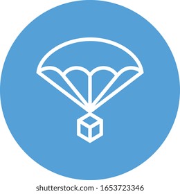 Airdrop Cargo Parachute Outline Icon