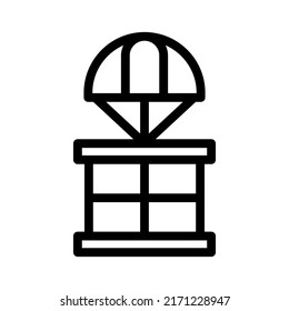 airdrop line icon illustration vector graphic