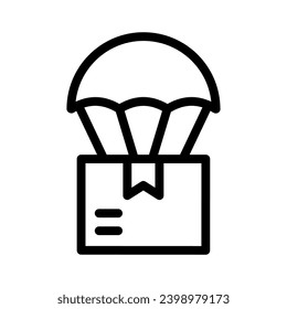 airdrop line icon illustration vector graphic. Simple element illustration vector graphic, suitable for app, websites, and presentations isolated on white background