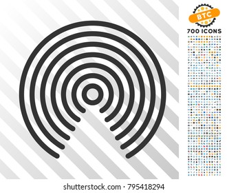 Airdrop pictograph with 7 hundred bonus bitcoin mining and blockchain images. Vector illustration style is flat iconic symbols designed for crypto-currency software.