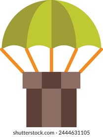 Diseño de icono plano de Vector Airdrop