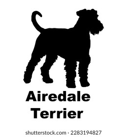 airedale terrier dog silhouette dog breed